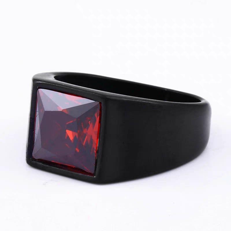 Product Introduction of Cincin Titanium Pria Terbaru Dijual Ring Hitam Silver Dan Gold Anti Luntur Bahan Stainles Stell AntikaratAnti Luntur Batu Emas Merah 21