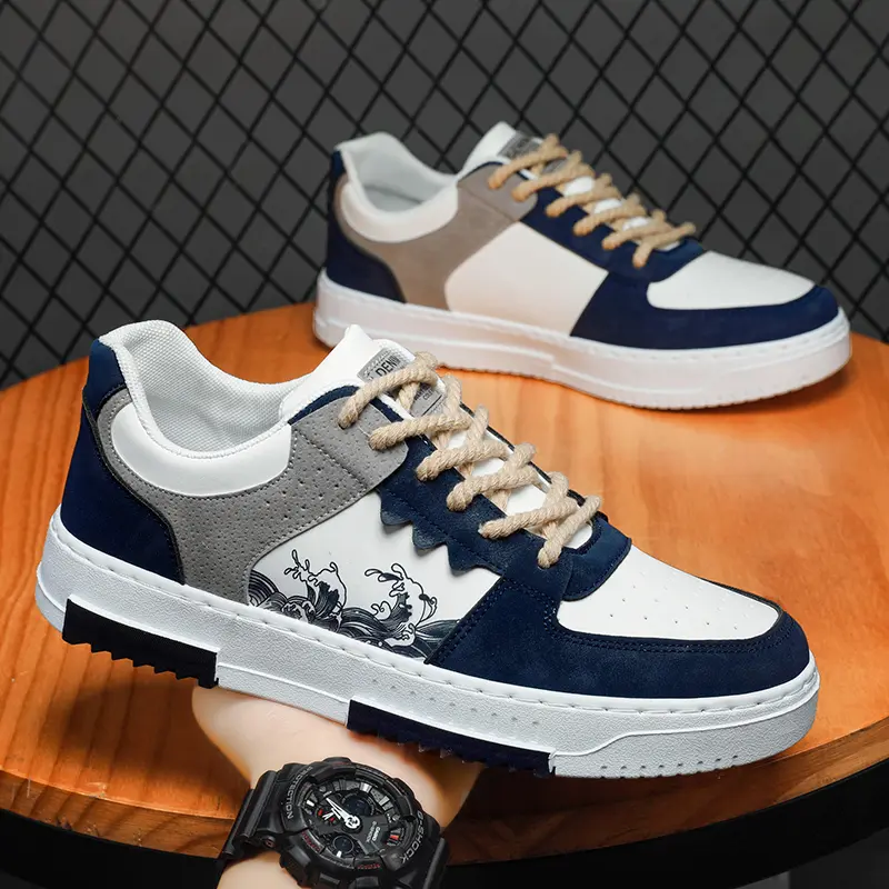 [COD] Sepatu sneakers pria baru, sepatu olahraga dan kasual bersol lembut trendi dan serbaguna 39-44 Casual Shoes Putih Running Sport 1