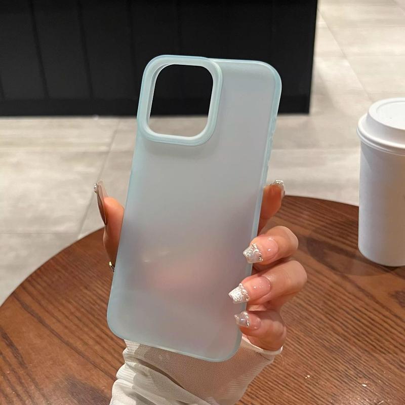 Ốp Lưng IPhone, Ốp Lưng Trơn Phong Cách Instagram, Tương Thích Với IPhone 17 Air 18 16 15 14 13 12 11 Pro Xs Max 7 8 Plus Được Làm Bằng TPU Mềm, Thiết Kế Nhám Lì Ốp Điện Thoại Di Động, Có Ốp Lưng Bảo Vệ, Thích Hợp Cho Điện Thoại Di Động