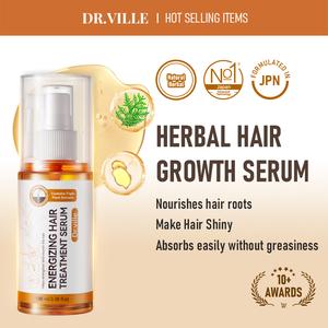 Dr.ville Hair Growth Serum Energizing 100ml Hair Tonic Anti Hair Loss Serum Root Booster Tonic Thicker Shining Herbal Ingredients Hair Care