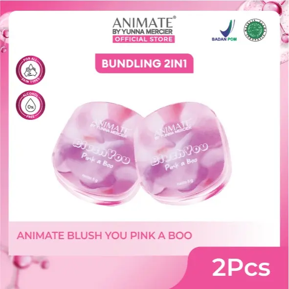 Bundling 2 Pcs Animate Blushyou Pink A Boo 5 gr
