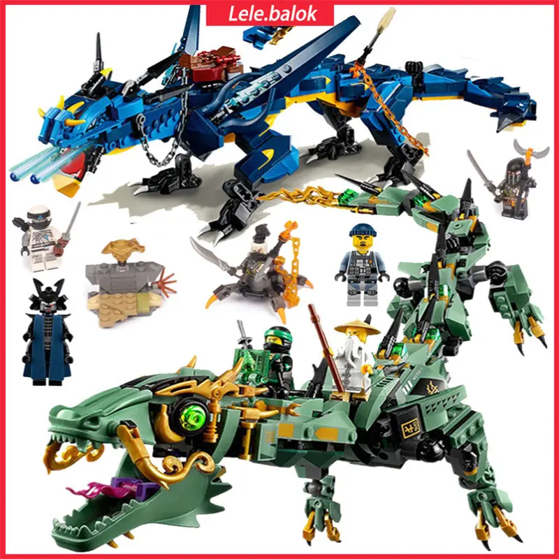 3D Mainan Balok Ninja Naga Ninjago Mainan Pendidikan  Temple Model Keren Mainan Anak Laki Laki