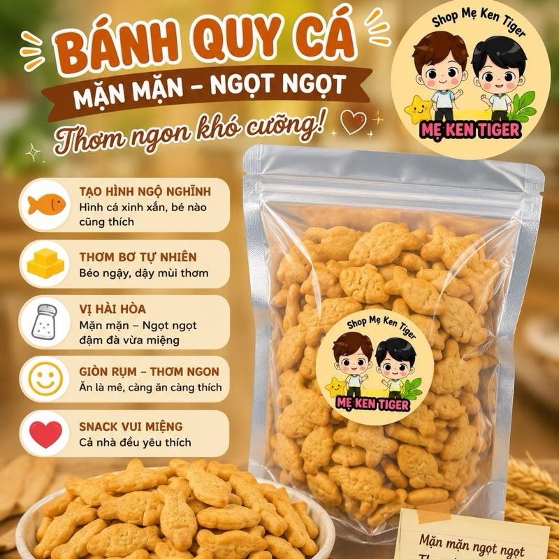 BÁNH QUY CÁ BƠ SỮA MẶN MẶN NGỌT NGỌT