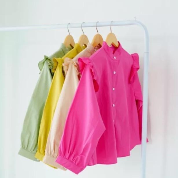 Mini Ruffle / fuschia / claire top / hara ruffle / ARA BLOUSE/ YURIM BLOUSE 3
