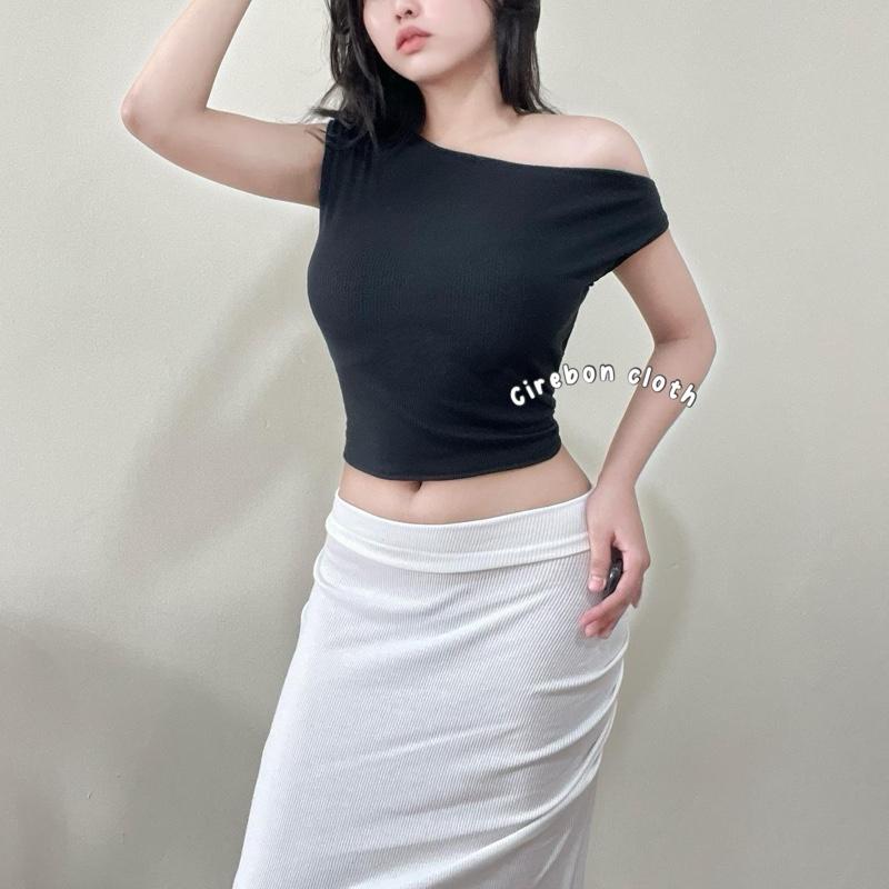 Cirebon Cloth - Nixie Top Off Shoulder / Sabrina Short Slevee / Atasan Wanita Crop Top / Baju Atasan Wanita Sabrin Panjang Pendek 2