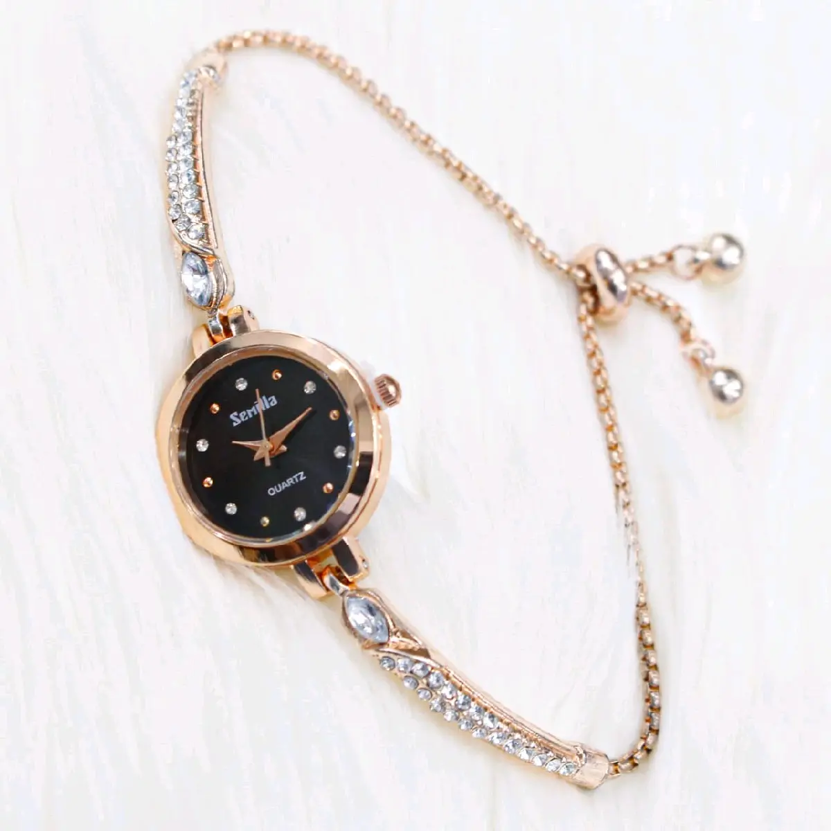 Jam Tangan Serut Bling-Bling Semilla Original - Model Terbaru - Watches Elegan