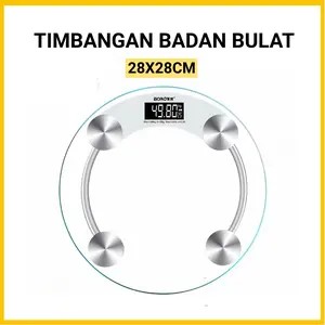 Timbangan Badan Digital Bulat 28x28cm