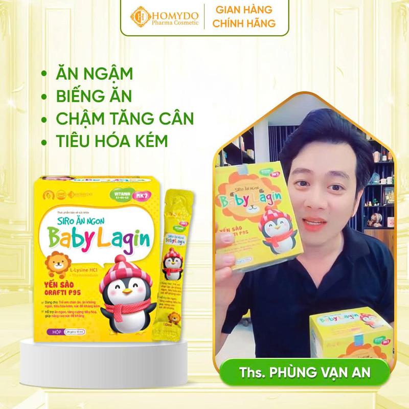 Trẻ từ 6 tháng Siro Ăn Ngủ Ngon Baby Lagin Phiên Bản 2025 Hộp 30 Gói - Hỗ trợ ăn ngon ngủ ngon tăng cường tiêu hóa giúp nâng cao sức đề kháng hạn chế ốm vặt
