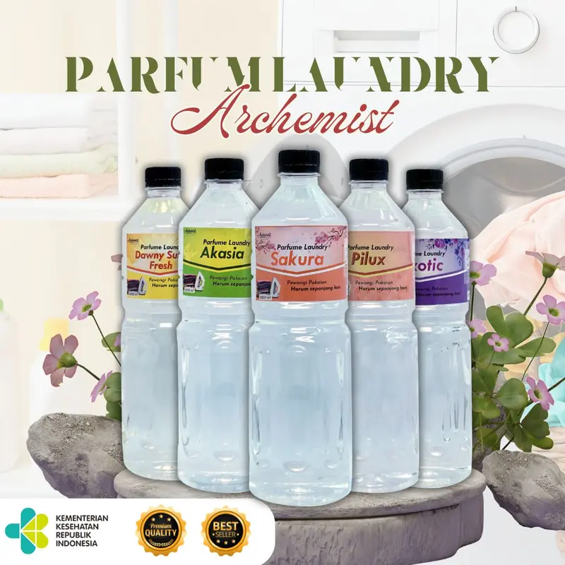 Parfum Laundry Akasia atau Pewangi Pakaian Kemasan 1 Lt Sudah Terdaftar Kemenkes 1