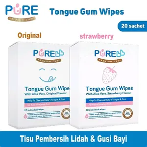 PURE BB TONGUE GUM 20'S PEMBERSIH MULUT DAN LIDAH BAYI Gigi/Mulut