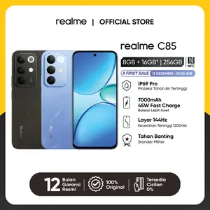 realme C85 8GB+256GB NFC | IP69 Pro Tahan Air | 7000mAh Battery & 45W Fast Charge | 50MP AI Camera |  Layar Terang Maksimal 1200nits | Military-Grade Shock Resistance