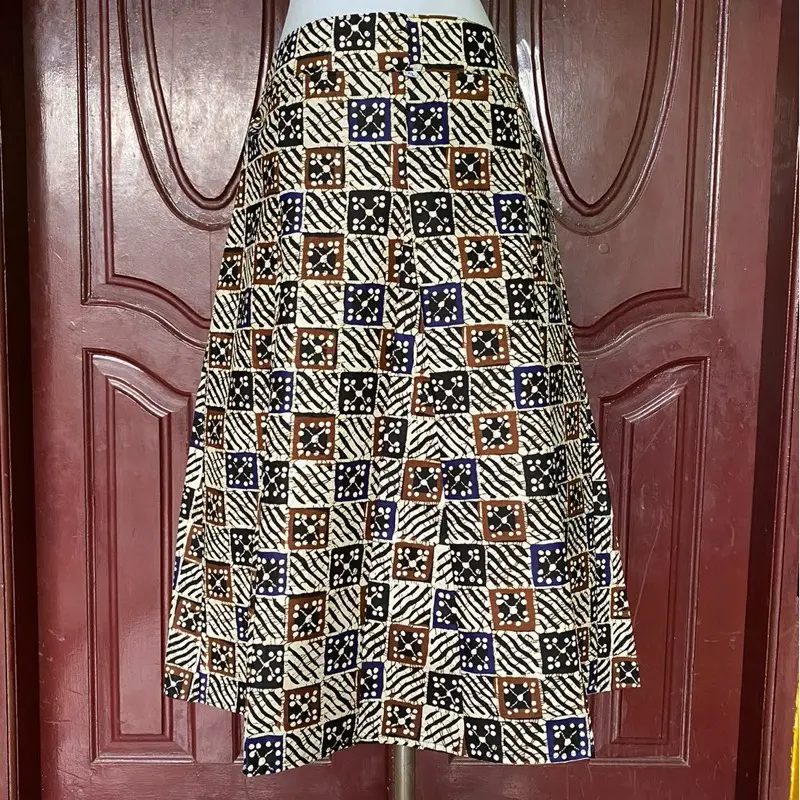 Rok Batik 7/8 Katun Lebar Model Pecah 8 Modern / Pakai Puring di Dalamnya Pinggang Karet / Bawahan Batik Panjang 6