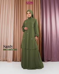 Gambar Sanly Dress Kode 2551 by Taneem Muslim Dress - Fuchia, XL dari Taneem Kab. Kudus 5 Tokopedia