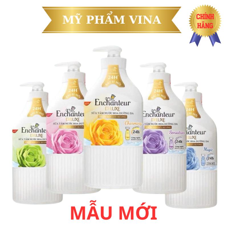 ( Lẻ 1 chai) Sữa tắm nước hoa enchanteur charming 650g các loại
