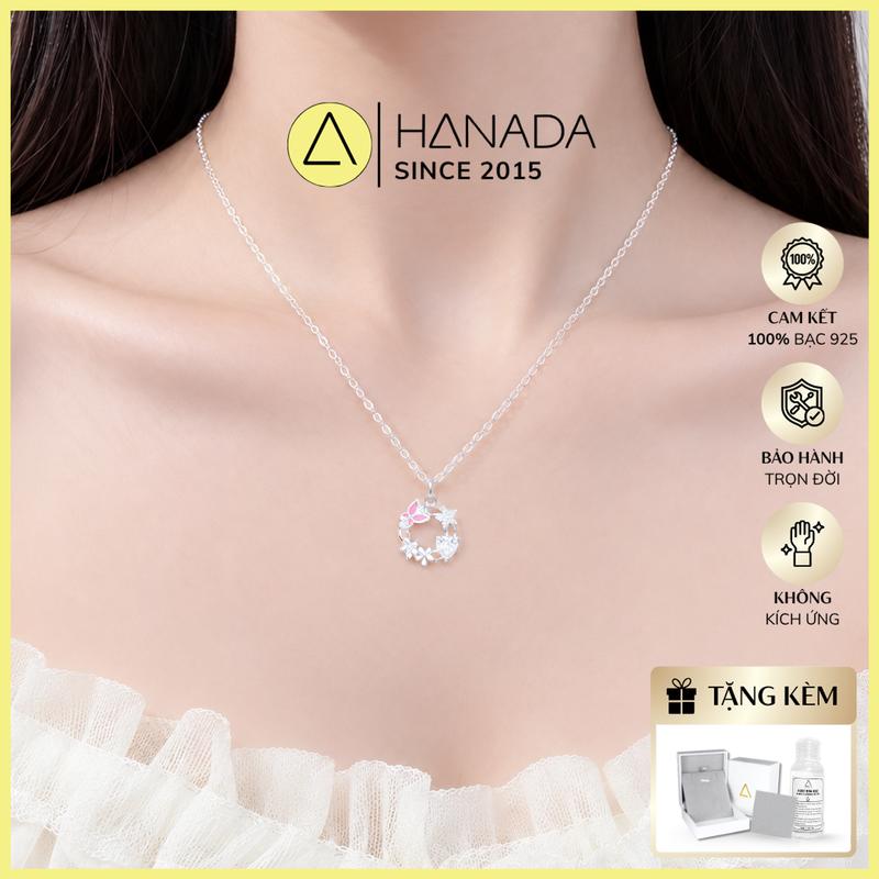 Set Quà Tặng 20/10 Dây chuyền Bạc 925 Hanada Nguyệt Quế Hồ Điệp,  Vòng Cổ Quà Tặng, Đi Tiệc ,Chuỗi Mang hằng ngày Quà Tặng Bạn Gái 2283 F1