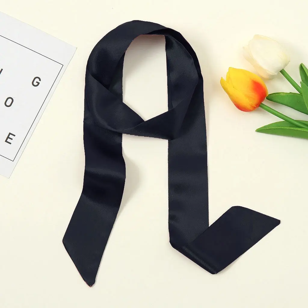 Khăn Quàng Cổ Lụa Satin Cho Nữ, Khăn Quấn Tóc Cổ, Túi Buộc, Tay Cầm, Ruy Băng Nhỏ, Trang Trí, Cà Vạt, Thắt Nơ