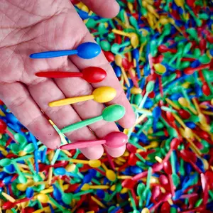 Sendok Plastik Mini Sendok Cokelat (250gr) - Aksesori Mainan, Kerajinan & Wadah Permen Kecil