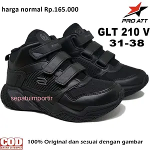 ORIGINAL 2 Sepatu sekolah anak Pro ATT GLT 210 HH / TGZ 896 / IVO 555 / LST  - sepatu anak tk SD SMP / sepatu sekolah hitam hitam
