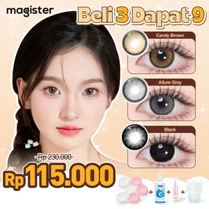 [COD&HOT] Magister Big Eye Softlens  (0.00 s/d -6.00) Super Softlens Paket Komplit Lensa Kontak 14.0-14.5mm Softlens Grey Softlens Brown Soflens Murah Membuat Mata Lebih Besa Contact   soft lens minus