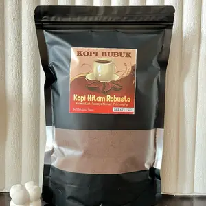 1 KG KOPI BUBUK HITAM ROBUSTA KOPI TRADISIONAL ENAK NIKMAT, Pahitnya Pas, Aroma kopinya kuat