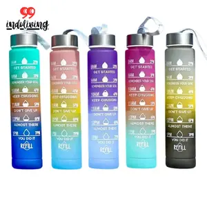 Botol Minum Mini Slim Gradasi 300ml Bottles tutup pp dengan tutup botol air