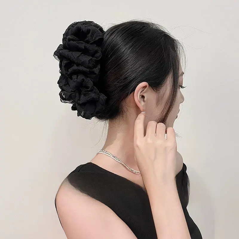 Kẹp Tóc Bong Bóng Xếp Ly Lông Mịn, Cỡ Lớn 13cm, Phong Cách Hàn Quốc, Kẹp Tóc Đám Mây Lông Mịn, Dễ Thương Và Thích Hợp Cho Các Hoạt Động Ngoài Trời Của Phụ Nữ 5
