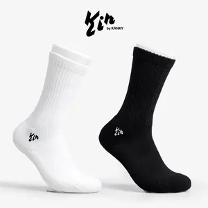 Unisex Everyday KIN HIGHRISE SOCKS Special Cushion Crew Socks (1 Pairs) | Kaos Kaki daily KIN HIGHRISE tinggi Anti Bau, Nyaman (1 Psg)