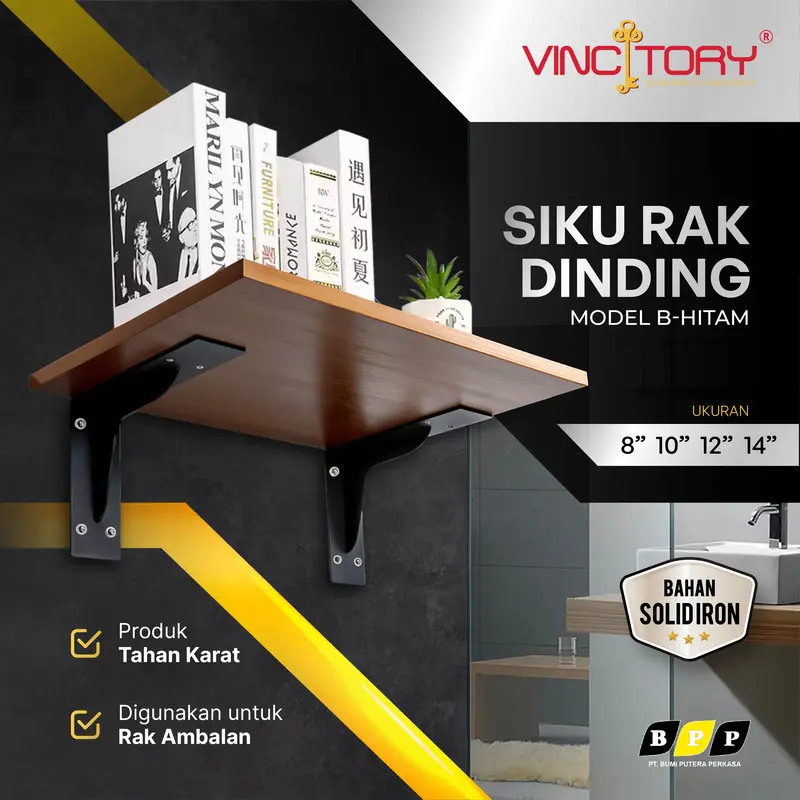 SIKU RAK Dinding Besi L Rak Penyangga Bracket Ambalan Sepasang | Bracket Siku Ambalan Dinding 0