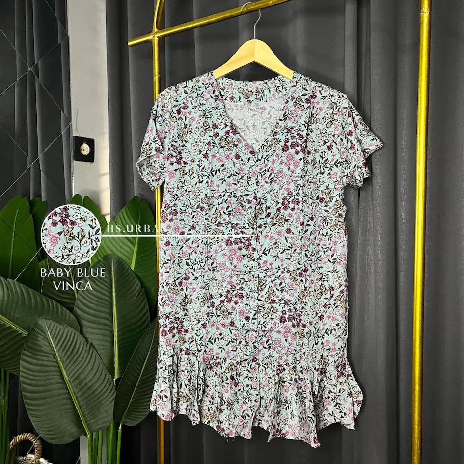 hs.urban - Button Dress Rample Rayon Bali