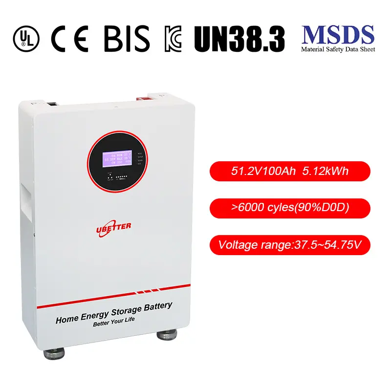 Baterai LifePo4 51.2v 100Ah 5kWh wall-mounted