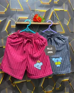 Paket 4 Pcs Celana Knit Hornet Kulot Pendek Anak Perempuan Berlogo BTS Fashion