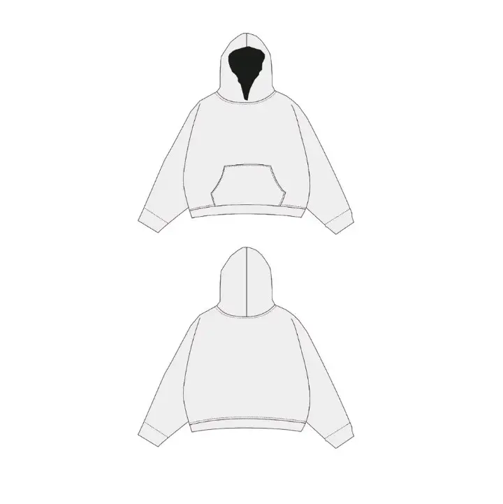 Hoodie boxy polos unisex pria - wanita high quality 4