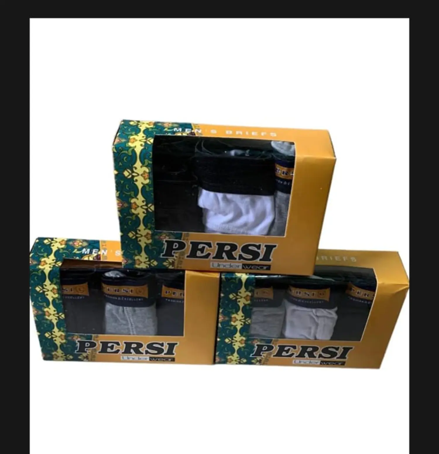 1 Box 3 Pcs Celana Dalam Persi / GM - CD Pria Dewasa - Karet Boxer Random Warna Nyaman