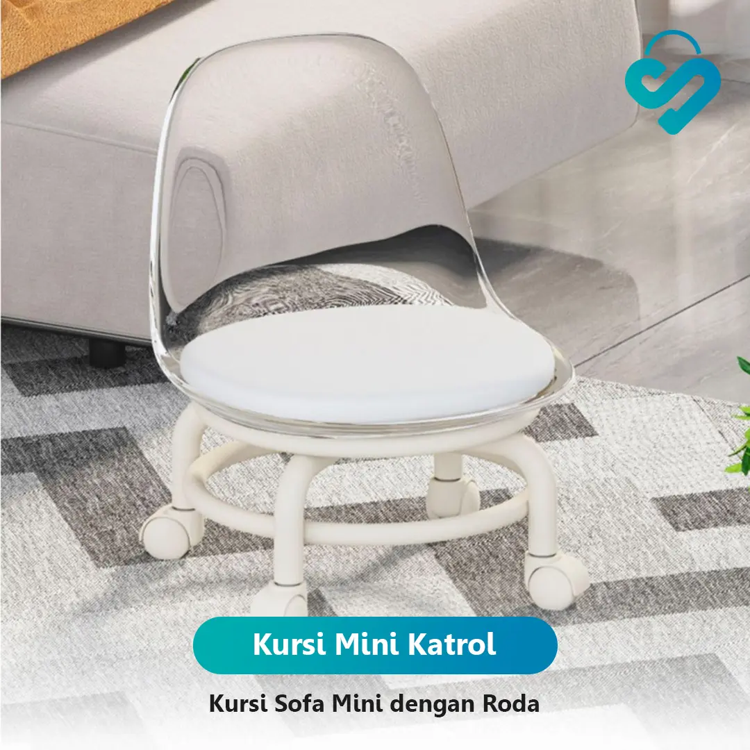 [SHS] COD Kursi Mini Katrol Dengan Roda / Kursi Stool Anak / Kursi Sofa Mini / Mini Stool