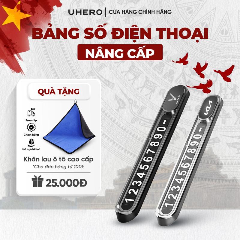UHERO Bảng Số Điện Thoại Trên Ô Tô BS02 Bảng Số Điện Thoại Gắn Taplo Bằng Kim Loại Để Lại Số Điện Thoại Khi Đỗ Xe Tránh Mâu Thuẫn Bị Phạt Nội Thất