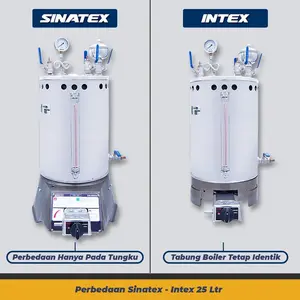 INTEX Tabung Boiler 25 Ltr Stainless 304 / Besi Setrika Uap Laundry Otomatis Gratis Ongkir 25 Liter Garansi 1 Tahun
