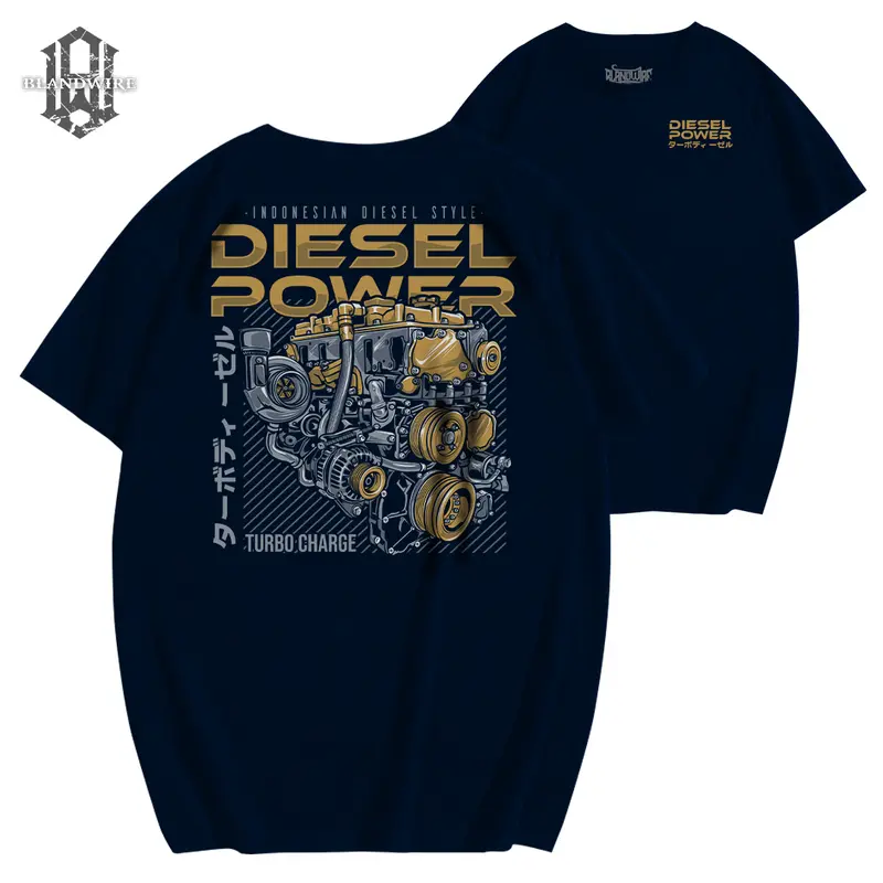 Blandwire Original Branded Diesel Power | TSHIRT OTOMITIF | Kaos distro | Kaos Otomotif Limited | DP2 Sablon Nyaman Cotton Tebal Katun Keren Hitam Nyaman Lembut Plastisol 1