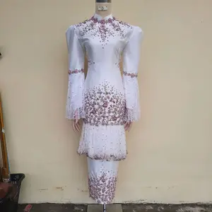 Kebaya Akad Melayu Pink Payet Jepang Premium dengan Detail Payet Elegan dan Desain Mewah