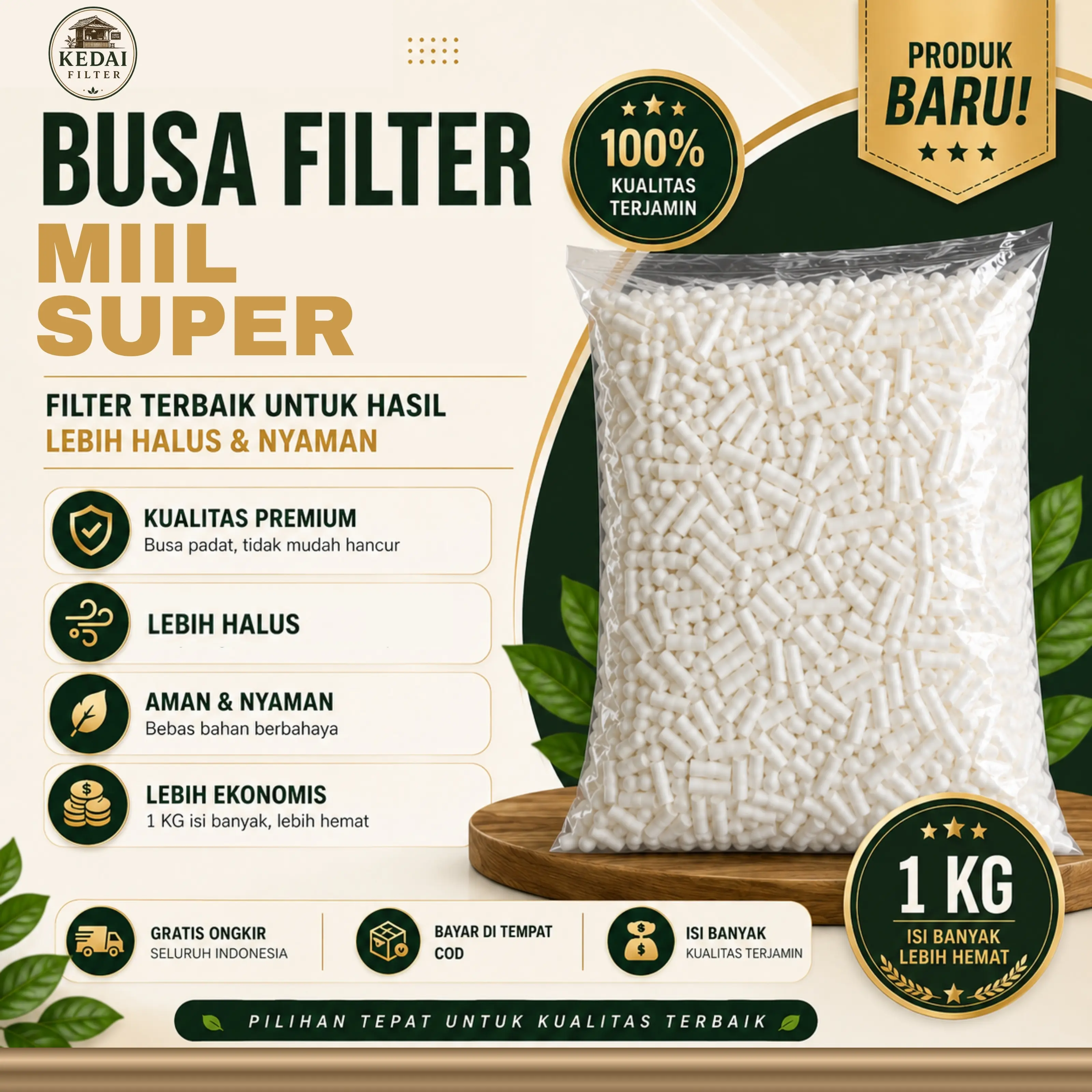 saringan kapas aquarium Busa filter Mild Super