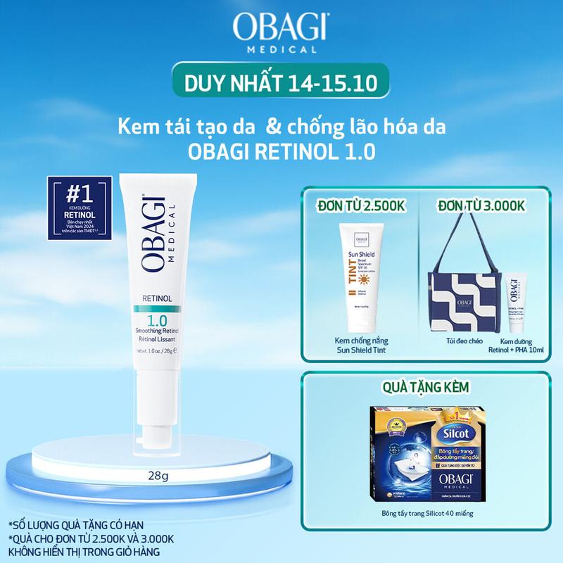 [OBAGI DAY] Kem dưỡng ẩm & làm giảm nếp nhăn OBAGI Retinol 1.0 28g Làm Đẹp Da l Chăm Sóc Da l Dưỡng Ẩm Da Nữ Skincare Women