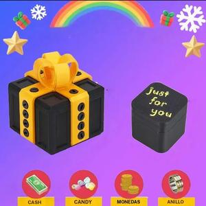 Caja de regalo navideña, Caja de regalo de broma impresa en 3D con tornillos, Juguete de ensamblaje y desensamblaje hazlo tú mismo, Caja sorpresa de dedo emergente divertida, Regalo de Halloween, Acción de Gracias, Navidad