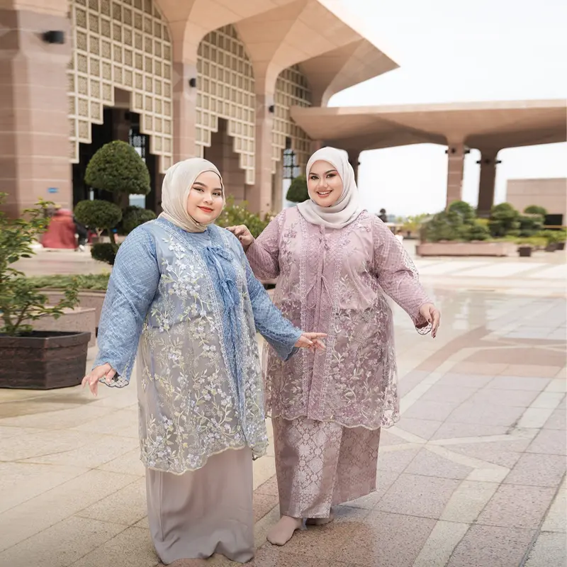 Bigissimo Eid Raya Series - Diera Tunik Outer Tulle | Atasan Wanita Brocade Premium Big Size Jumbo 1