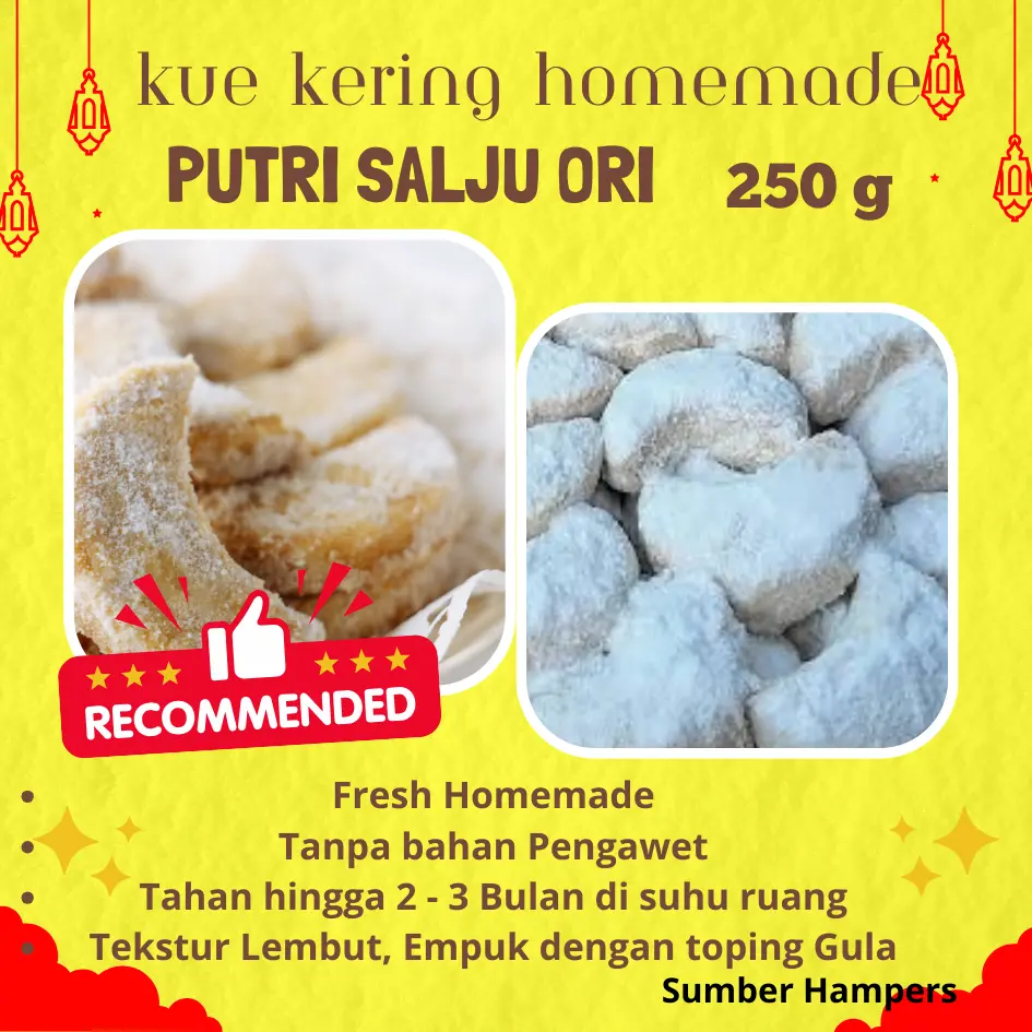KUE KERING PUTRI SALJU HOMEMADE 250g / KUE KERING LEBARAN Cookies
