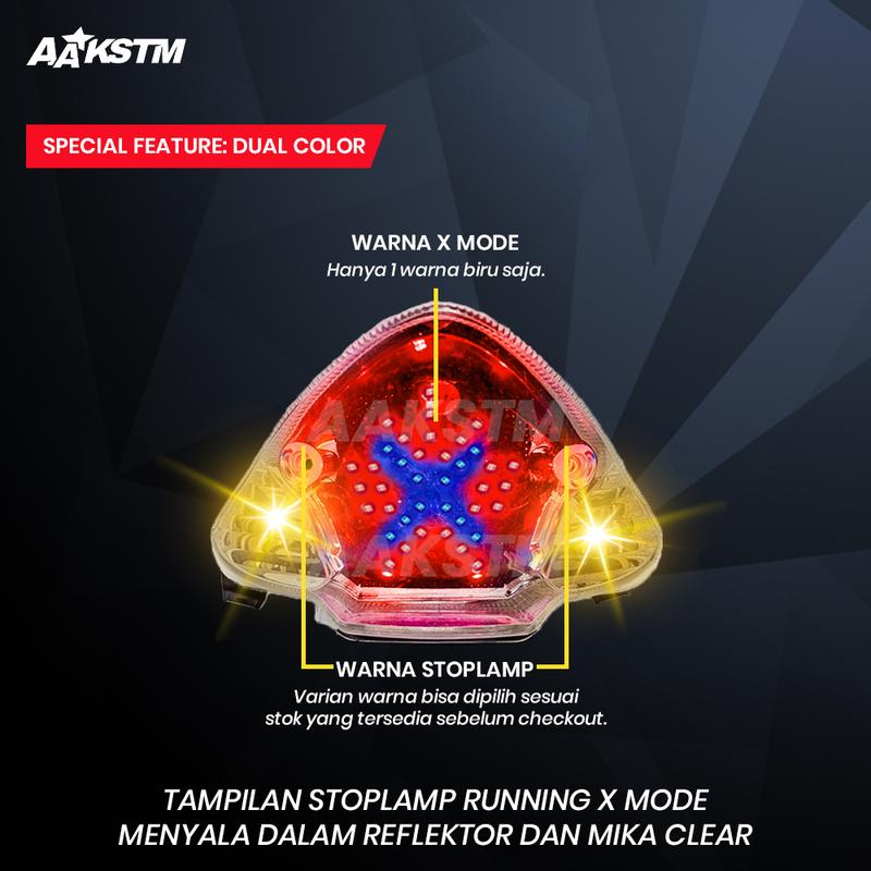 Lampu Rem LED Satria F 150 X Mode LED 8 10 Mode Running Lampu Belakang Variasi Modifikasi Motor 4