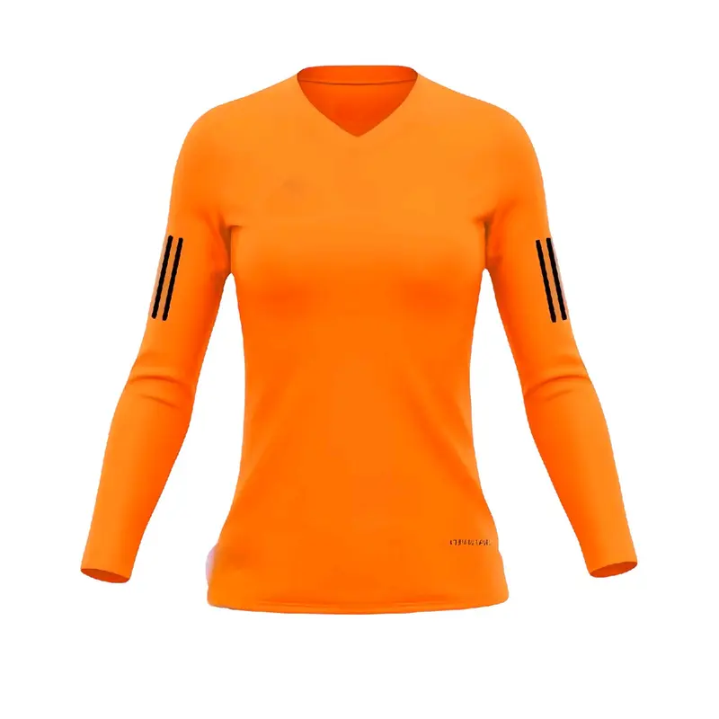 Kaos Olahraga Wanita dengan Kerah Leher V dan Body Fit - Jersey 1