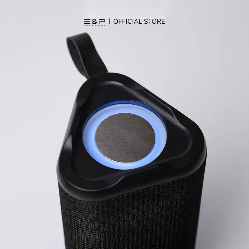 Easy & Perfect E2 | Bluetooth Speaker Portable with Passive Radiators | Splashproof Speaker with RGB Ring Lights | 10 Watt Speaker Power with 6 Hours Play Time 4