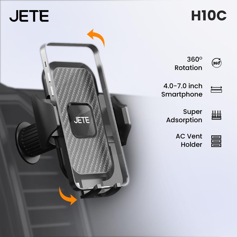 JETE Holder Mobil H10C Ventilasi Jepit AC untuk HP Universal Original
