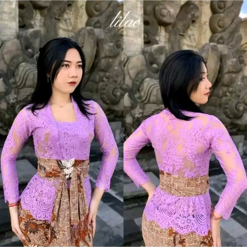 (TERLARIS) kebaya borkat sofia, atasan kebaya kutu baru lengan  Panjang Setelan Wisuda Kondangan Pesta kebaya berisi kancing 2