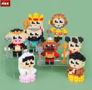 JiKE Nano Blocks Mini Series Sun Go Kong, Blok Susun Kera Sakti Kwan Im Dll, Blok Konstruksi DIY