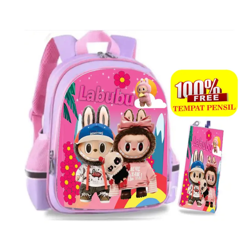 Tas Anak Perempuan Karakter Labubu Terbaru untuk Anak SD dan TK - Fashion BAGS tas  boneka tas  labubu tas  anak Tas Anak Sekolah 0